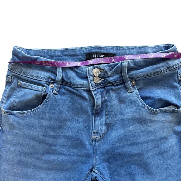 Hudson Jeans Womens Sz 6 Blue Straight leg Crop Ankle Mid rise Preppy Classicore - Picture 5 of 11